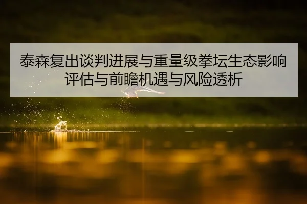 泰森复出谈判进展与重量级拳坛生态影响评估与前瞻机遇与风险透析